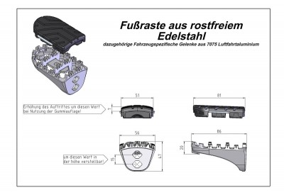 Footpegs ION Aprilia, BMW, Suzuki Models FRS.05.011.10002/S SW-Motech