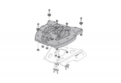 Alu Rack Adapter Plate for TraX Top Cases GPT.00.152.400 SW-Motech